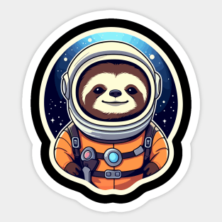 Sloth Astronaut Illustration Sticker